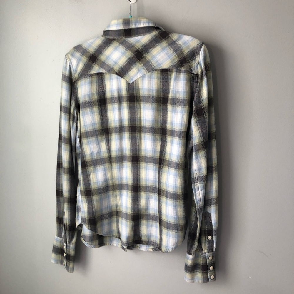 Ralph Lauren denim & supply pearl snap sawtooth cotton womens button up M rodeo - Picture 3 of 13